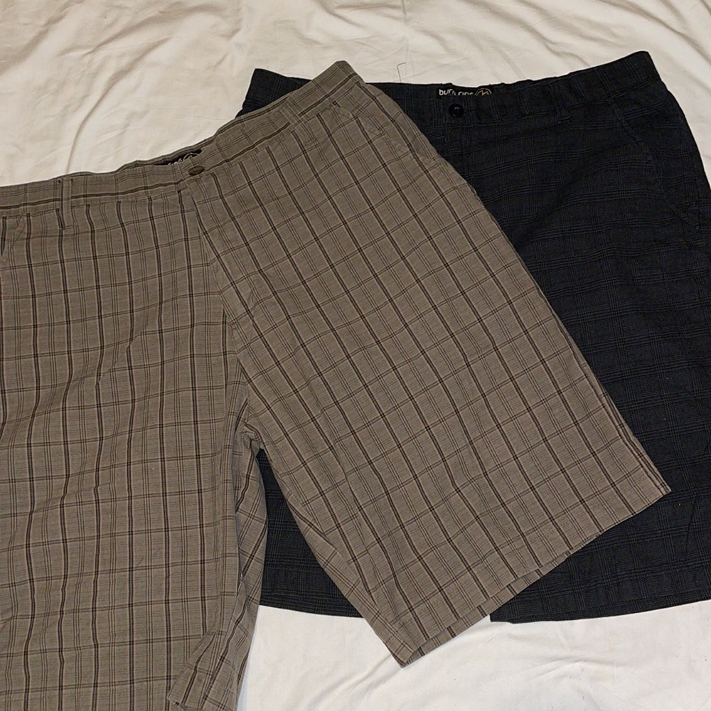 2 mens plaid shorts